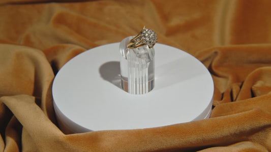 Vintage Diamond Cluster & Baguette Ring