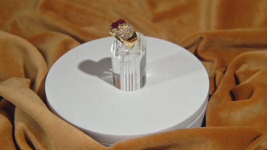 Ruby and Diamond Cocktail Ring