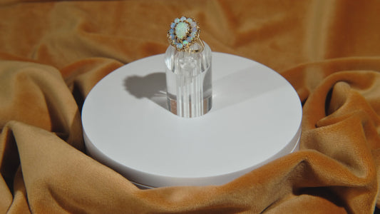 Vintage Opal Cluster Ring